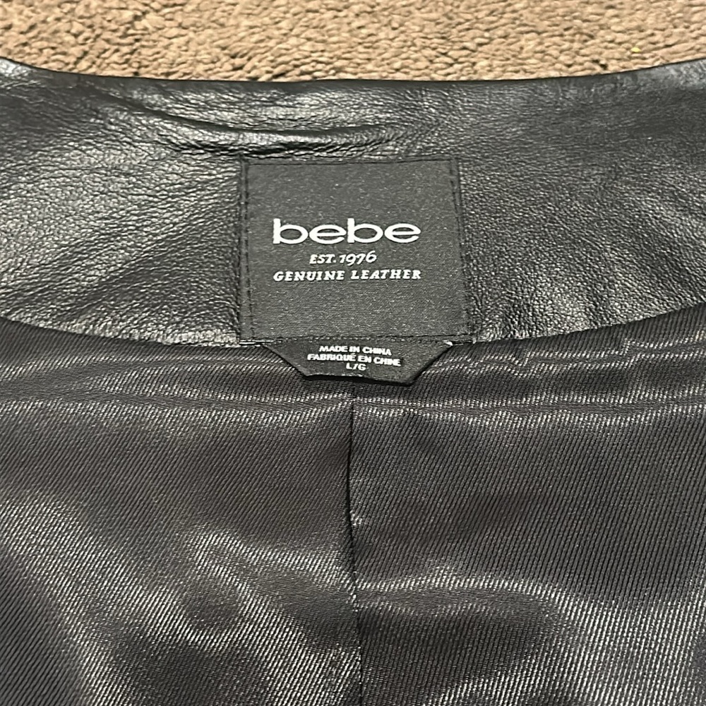 Bebe genuine leather vest - black - Picture 3 of 4